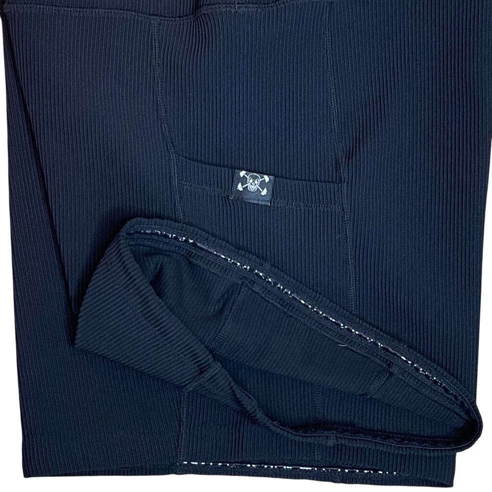 CVG Black Ribbed 5" Bike Shorts with Side Pockets Size XL No-Slip Strip Active - Picture 5 of 7